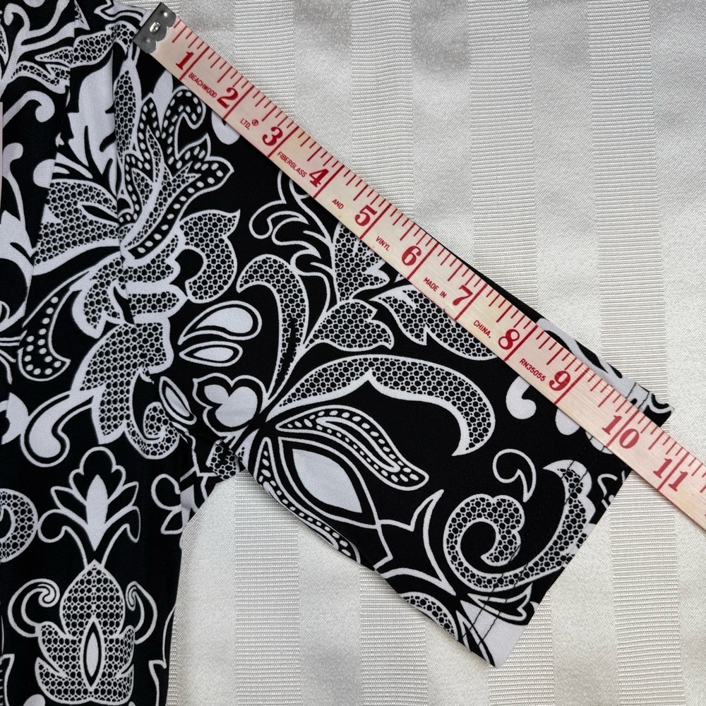 NWT Nina Leonard Miracle Matte Jersey Maxi-dress Sz Small Floral Scroll - Picture 9 of 12